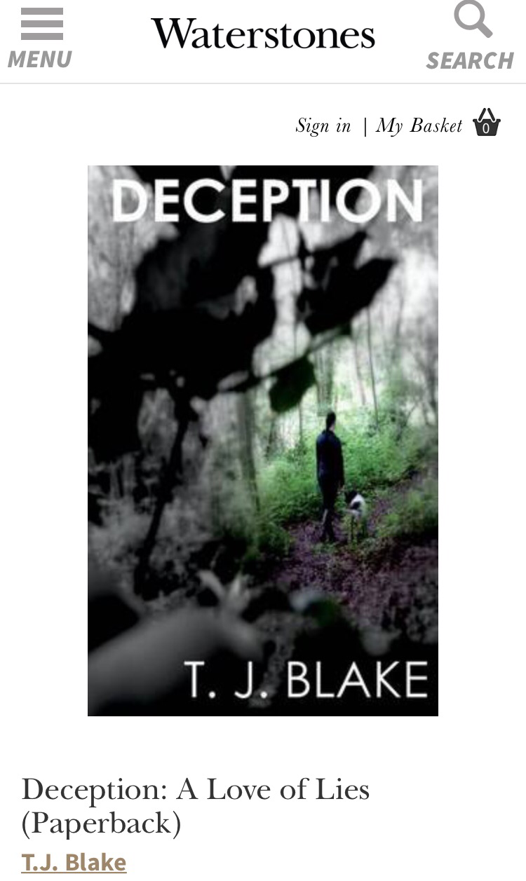 Deception T. J. Blake Waterstones